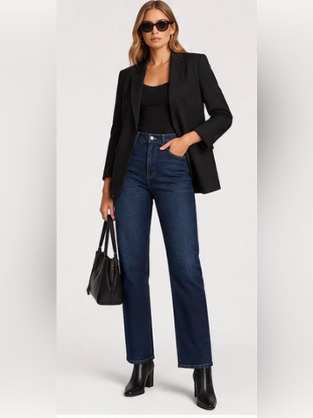 AG Sydney High-Rise Relaxed straight leg 
Stovepipe Jeans 32 fall winter